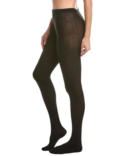 High Heel Jungle Cozy Ribbed Tights In Burgundy