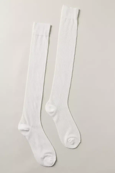 High Heel Jungle Everything's Fine Sheer Socks In White