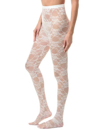 High Heel Jungle Femme Lace Tights In Burgundy