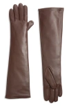 High Heel Jungle Florence Leather Opera Gloves In Brown