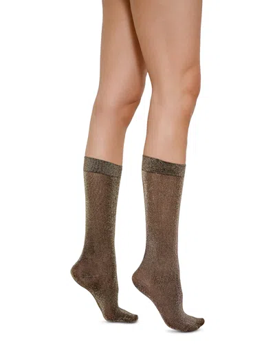 High Heel Jungle Glitterati Tall Socks In Black