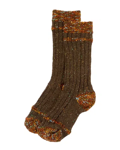 High Heel Jungle Grandpa Knit Socks In Brown