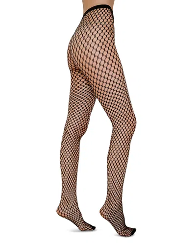 High Heel Jungle Honey Comb Tights In Black