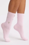 High Heel Jungle Kate Gem Crew Socks In Pink