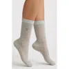 High Heel Jungle Kate Pointelle Bow Crew Socks In Gray