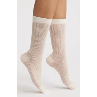 High Heel Jungle Kate Pointelle Bow Crew Socks
