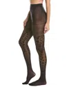High Heel Jungle Leopard Luxe Sheer Tights In Black