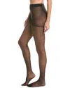 High Heel Jungle Linear Crystal Tights In Burgundy