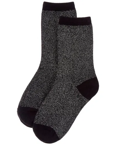 High Heel Jungle Lurex Trouser Socks In Black
