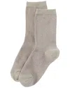 High Heel Jungle Lurex Trouser Socks In Silver
