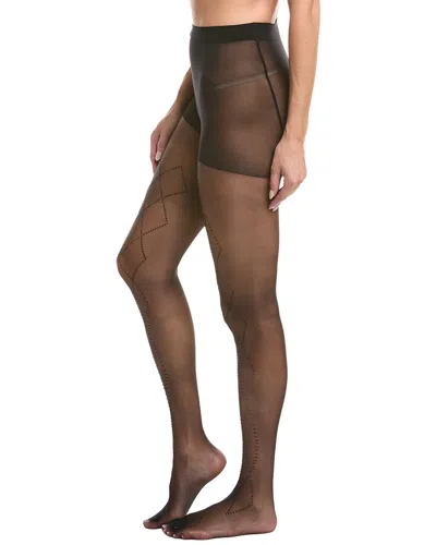 High Heel Jungle Richie Diamond Crystal Tights In Burgundy