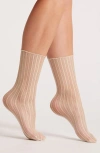 High Heel Jungle Sheer Candy Stripe Tulle Crew Socks In White