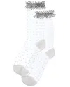 High Heel Jungle Sheer Frilly Socks In White