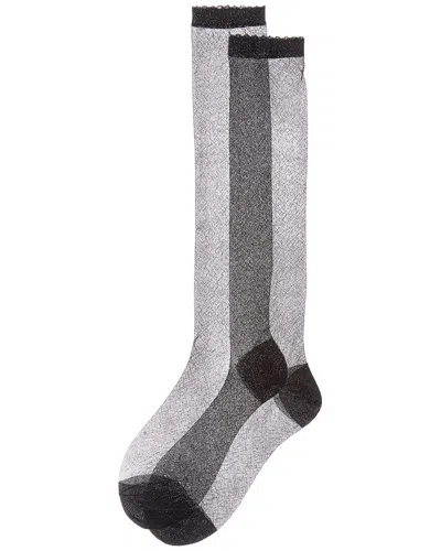 High Heel Jungle Sheer Magic Knee Socks In Gray