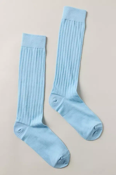 High Heel Jungle Sheer Tall Trouser Socks In Blue