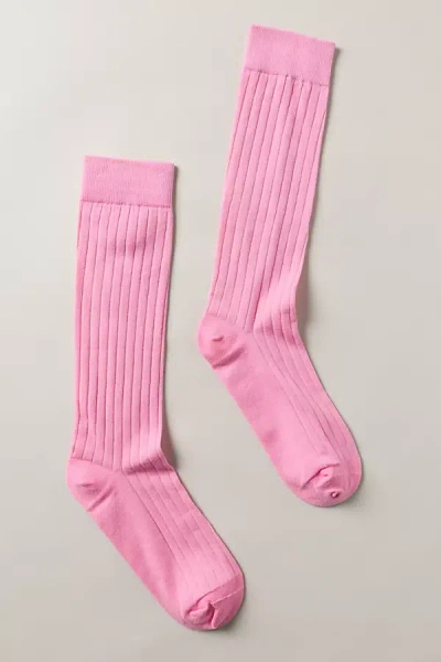 High Heel Jungle Sheer Tall Trouser Socks In Pink