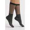 High Heel Jungle Shimmery Lights Crew Socks In Black