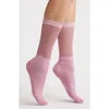 High Heel Jungle Shimmery Lights Crew Socks In Pink