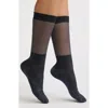 High Heel Jungle Shimmery Lights Crew Socks In Blue