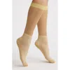 High Heel Jungle Shimmery Lights Crew Socks In Yellow