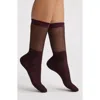High Heel Jungle Shimmery Lights Crew Socks In Purple