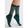 High Heel Jungle Shimmery Lights Crew Socks In Green