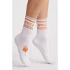 High Heel Jungle Spritz Season Cotton Blend Crew Socks In Peach