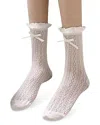 High Heel Jungle The Coquette Sheer Ribbon Socks - Set Of Two In White