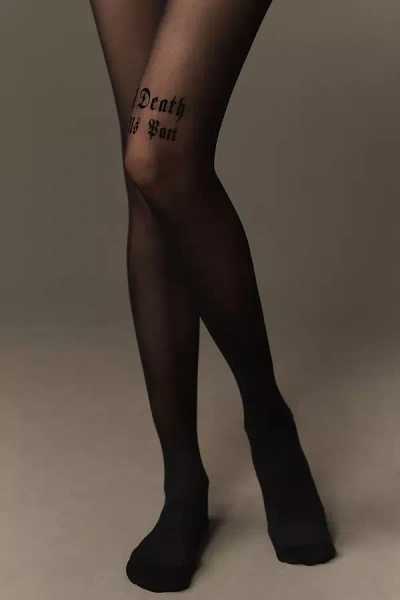 High Heel Jungle Til Death Do Us Part Tights In Black