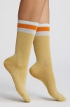 HIGH HEEL JUNGLE VARSITY METALLIC KNIT SOCKS