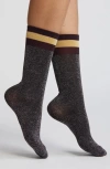 HIGH HEEL JUNGLE VARSITY METALLIC KNIT SOCKS