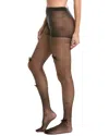 High Heel Jungle Velvet Bow Pearl Tights In Burgundy