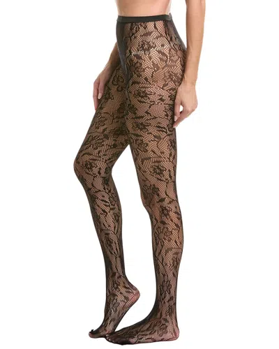 High Heel Jungle Venise Lace Fishnet Tights In Black
