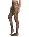 High Heel Jungle Venise Lace Fishnet Tights In Black