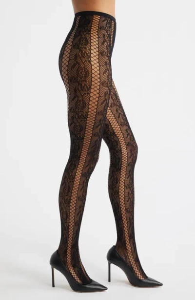 High Heel Jungle Venom Sheer Tights In Black