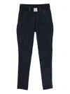 High Belted Cargo Pants In Blue