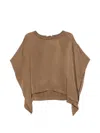 High Majestic Short Sleeve Top In Brown