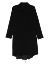 High Single-breasted Coat In Black