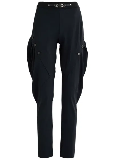 High Hurry Panelled Stretch-jersey Trousers In Navy
