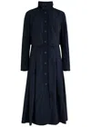 High In Depth Hooded Shell Parka Coat In Navy