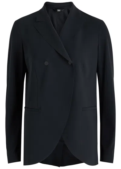 High In Keeping Stretch-jersey Blazer In Navy
