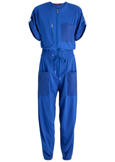 High Loyalty Stretch-jersey Jumpsuit In Blue