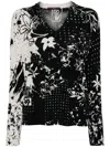 High Lucky Dip Printed Fine-knit Jumper In Black