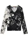 High Lucky Dip Printed Fine-knit Jumper In Black