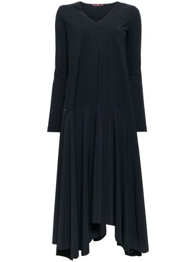High Maybe Drop Waist Midi Dress In Blue