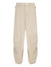 High Multiple-pockets Trousers In Neutral