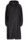 High Drawstring Hooded Coat