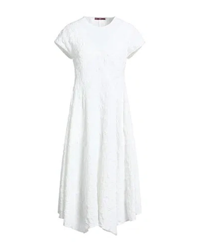 High Party Woman Midi Dress Off White Size 12 Polyester, Elastane