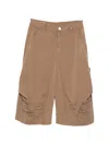 High Patch-pocket Trousers In Brown