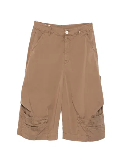 High Patch-pocket Trousers In Brown